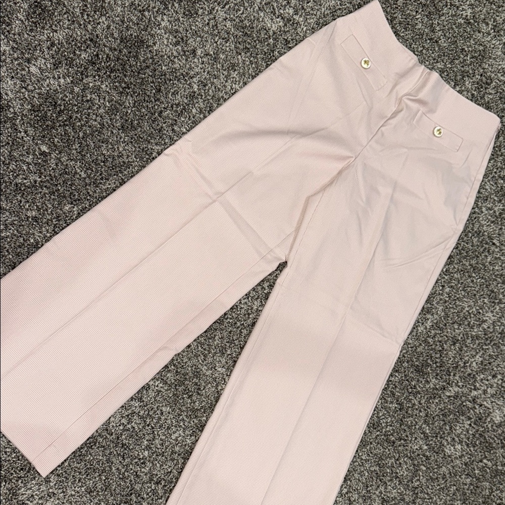 Ann Taylor Pink High-Waisted Trousers